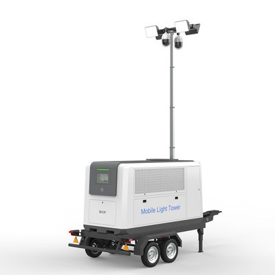 100000LM 1KW Mobilna wieża świetlna monitorująca mobilny maszt świetlny z ładowarką