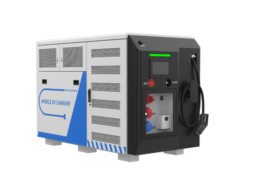 Mobilna stacja ładowania pojazdów elektrycznych o mocy 100 kW, przenośna ładowarka awaryjna 170A dla ciężarówek i vanów